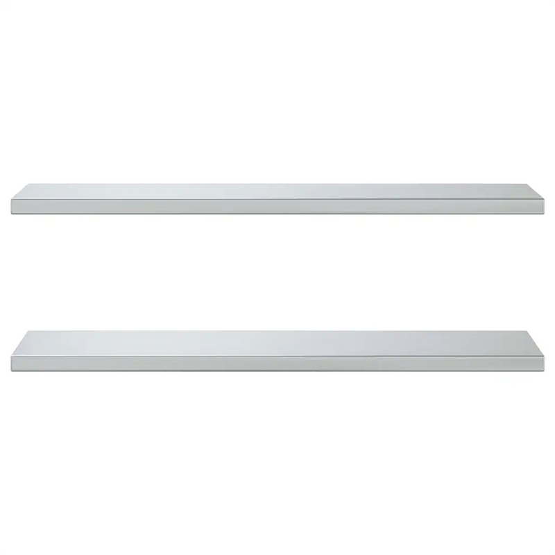 Wall Shelves 2 pcs 100x30 cm Silver Stainless Steel