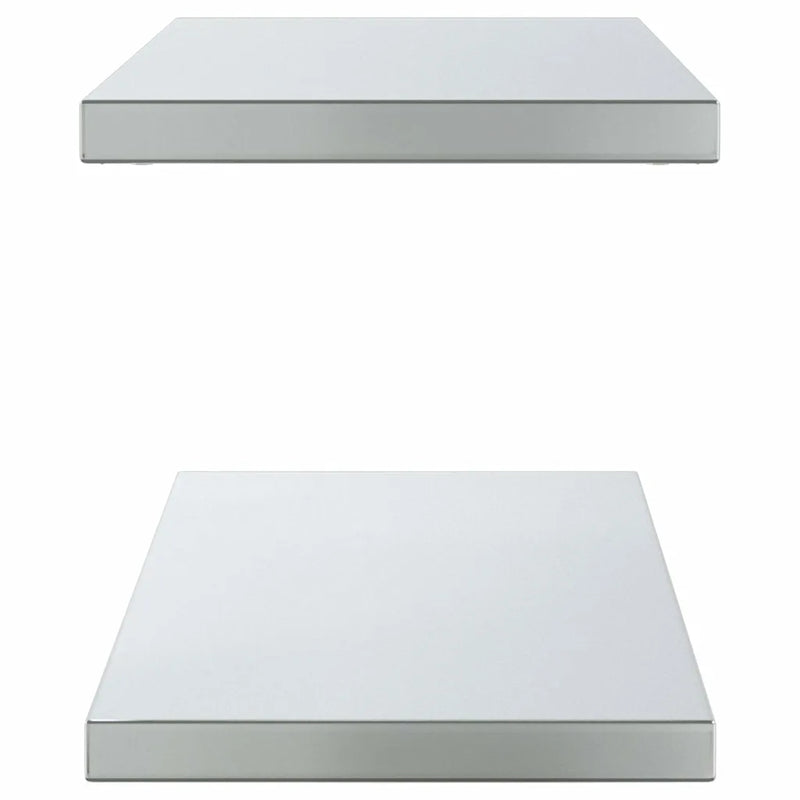 Wall Shelves 2 pcs 100x30 cm Silver Stainless Steel