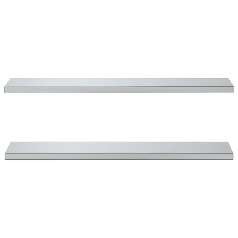 Wall Shelves 2 pcs 100x23.5 cm Silver Stainless Steel