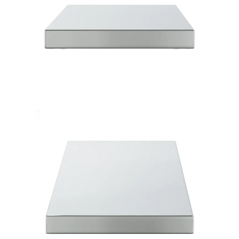 Wall Shelves 2 pcs 100x23.5 cm Silver Stainless Steel
