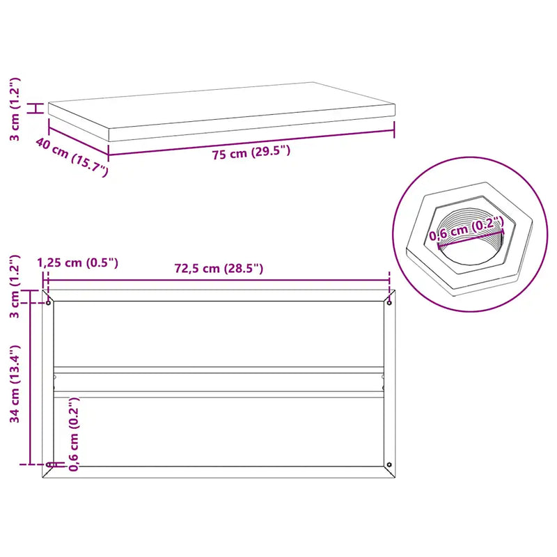 Wall Shelves 2 pcs 75x40 cm Silver Stainless Steel