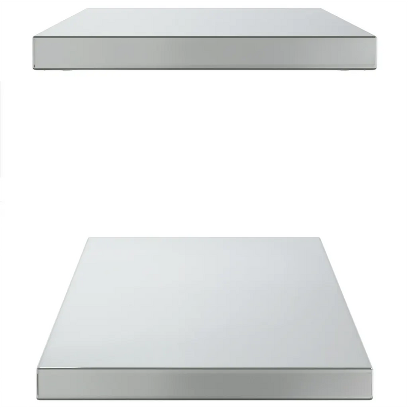 Wall Shelves 2 pcs 75x30 cm Silver Stainless Steel