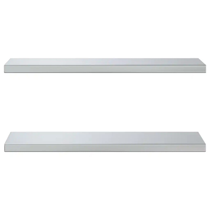Wall Shelves 2 pcs 75x23.5 cm Silver Stainless Steel