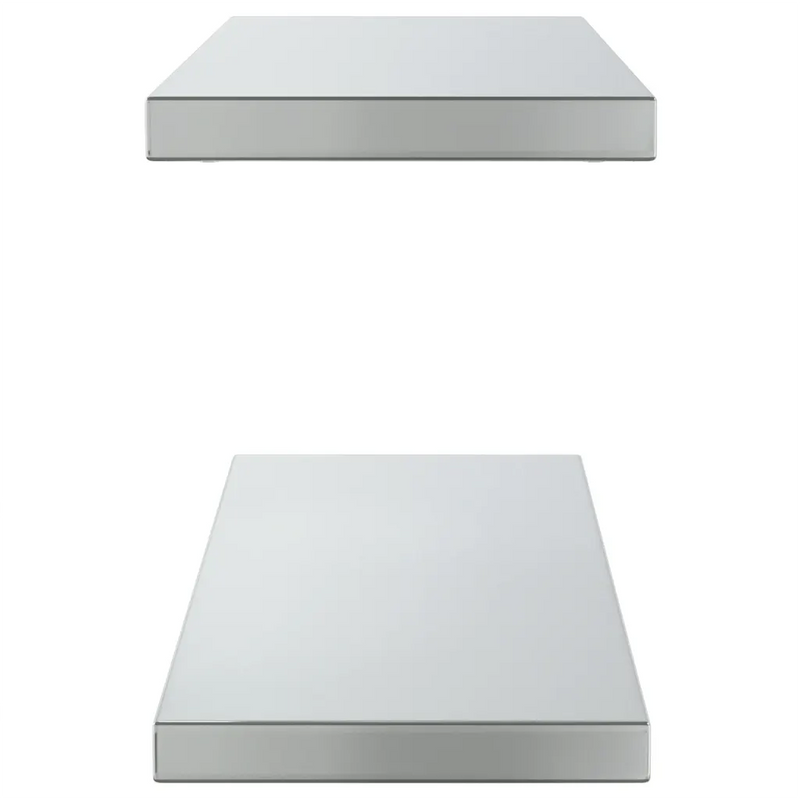 Wall Shelves 2 pcs 75x23.5 cm Silver Stainless Steel