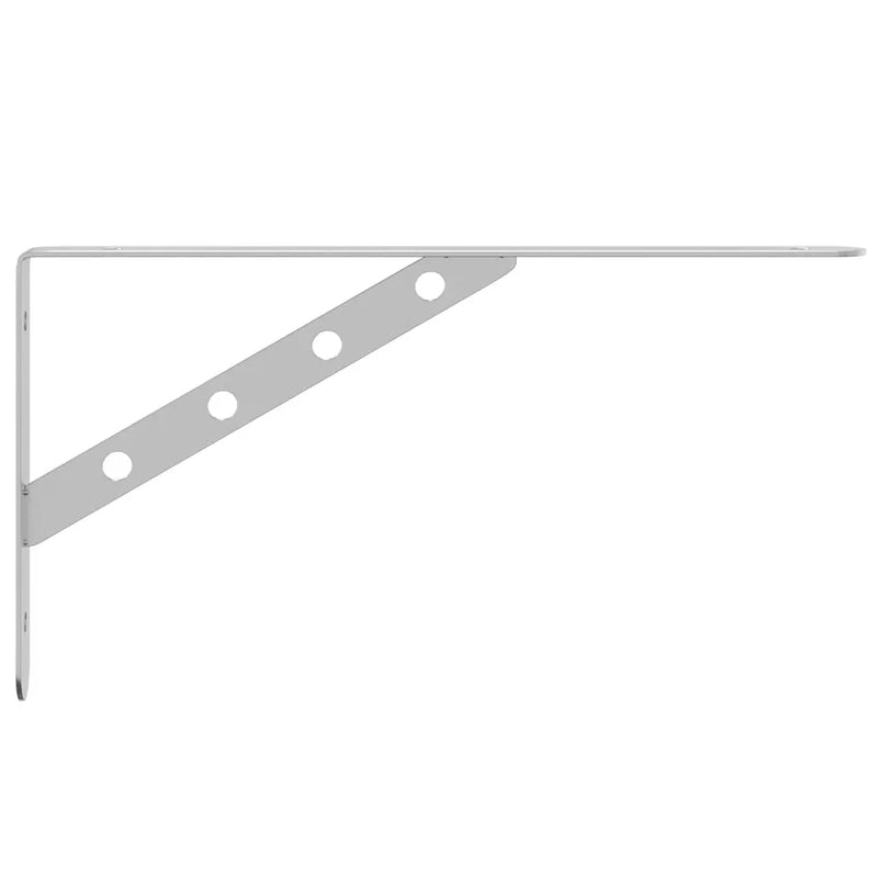 Shelf Brackets 4 pcs 30x2.5x15.5 cm Silver Stainless Steel
