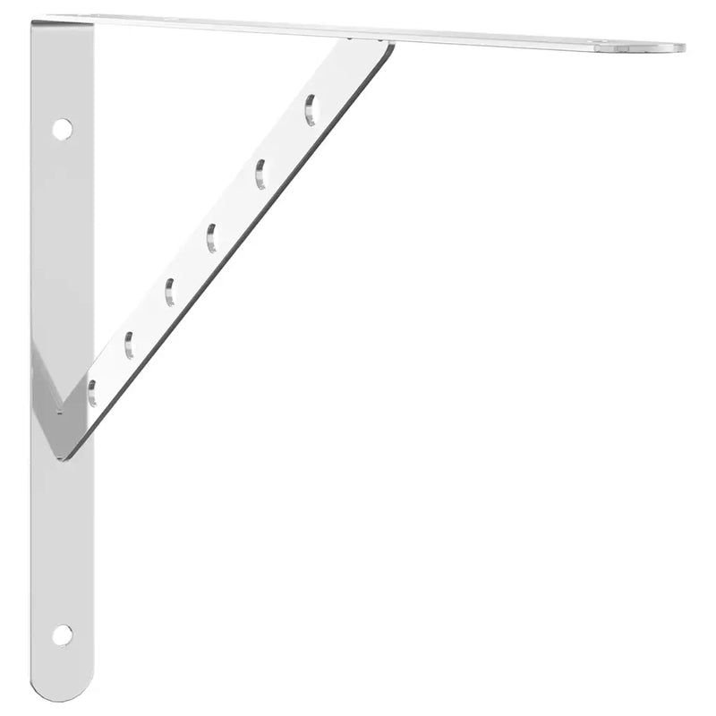 Shelf Brackets 4 pcs 40x2.5x25 cm Silver Stainless Steel