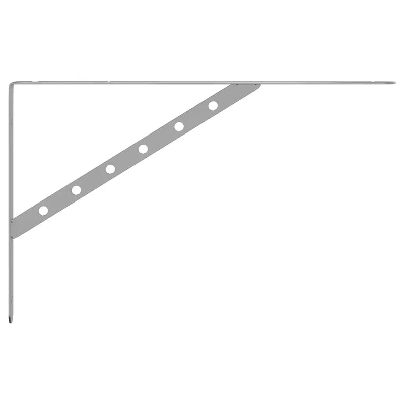 Shelf Brackets 4 pcs 40x2.5x25 cm Silver Stainless Steel