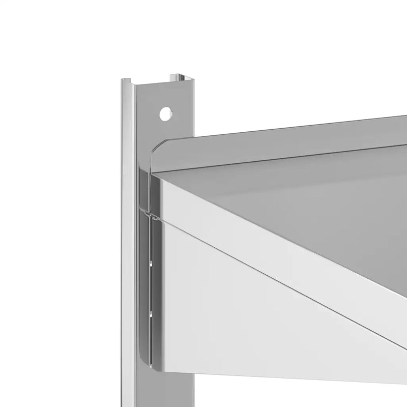 2-Tier Wall Shelf 50x40x48 cm Silver Stainless Steel
