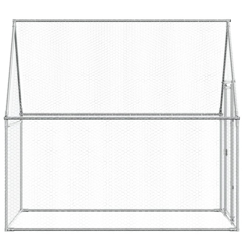 vidaXL Chicken Cage Silver 200x100x190 cm Galvanised Steel