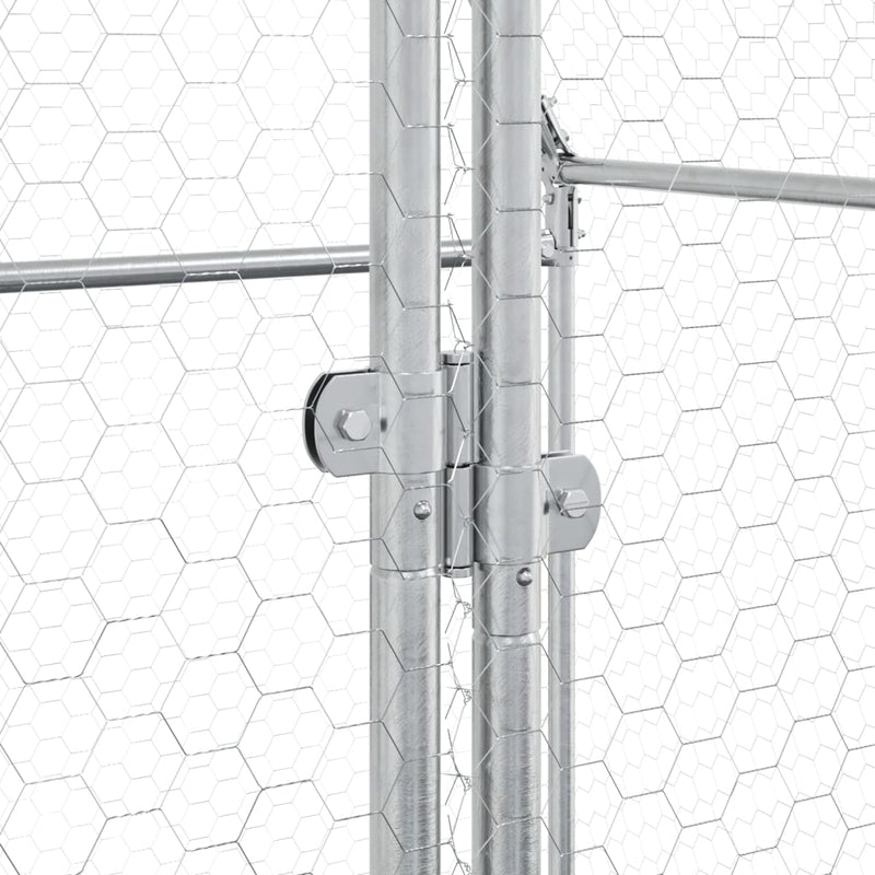 vidaXL Chicken Cage Silver 200x100x190 cm Galvanised Steel