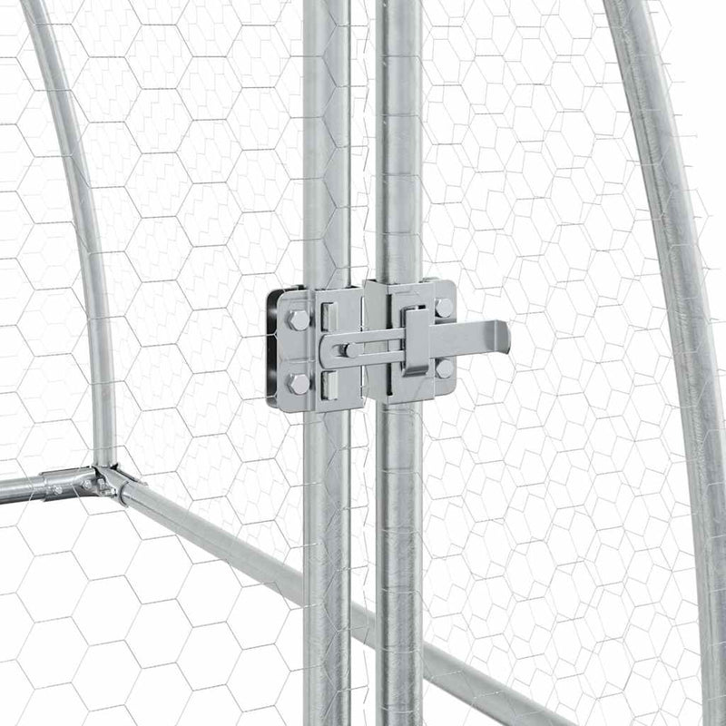 vidaXL Chicken Cage Silver 100x105x120 cm Galvanised Steel