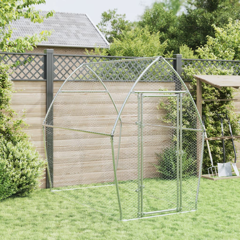 Chicken Cage Silver 200x105x182 cm Galvanised Steel