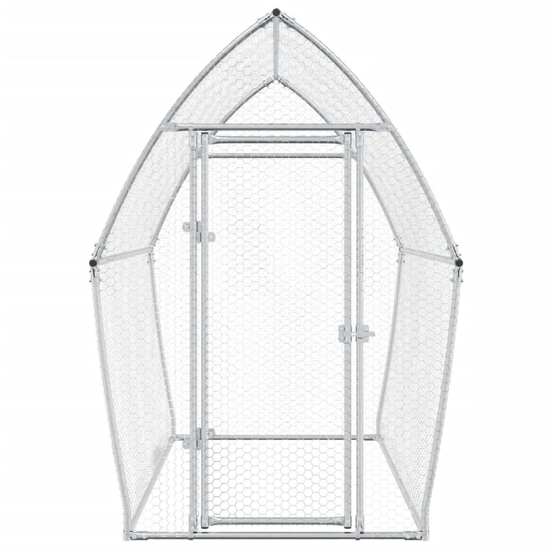 Chicken Cage Silver 200x105x182 cm Galvanised Steel