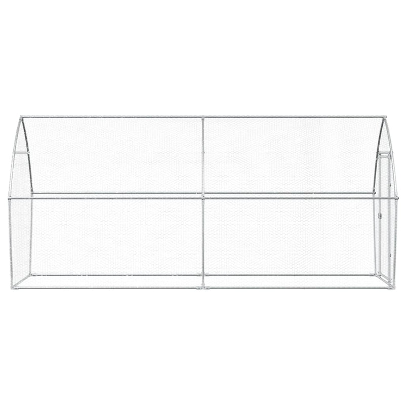 vidaXL Chicken Cage Silver 400x105x182 cm Galvanised Steel