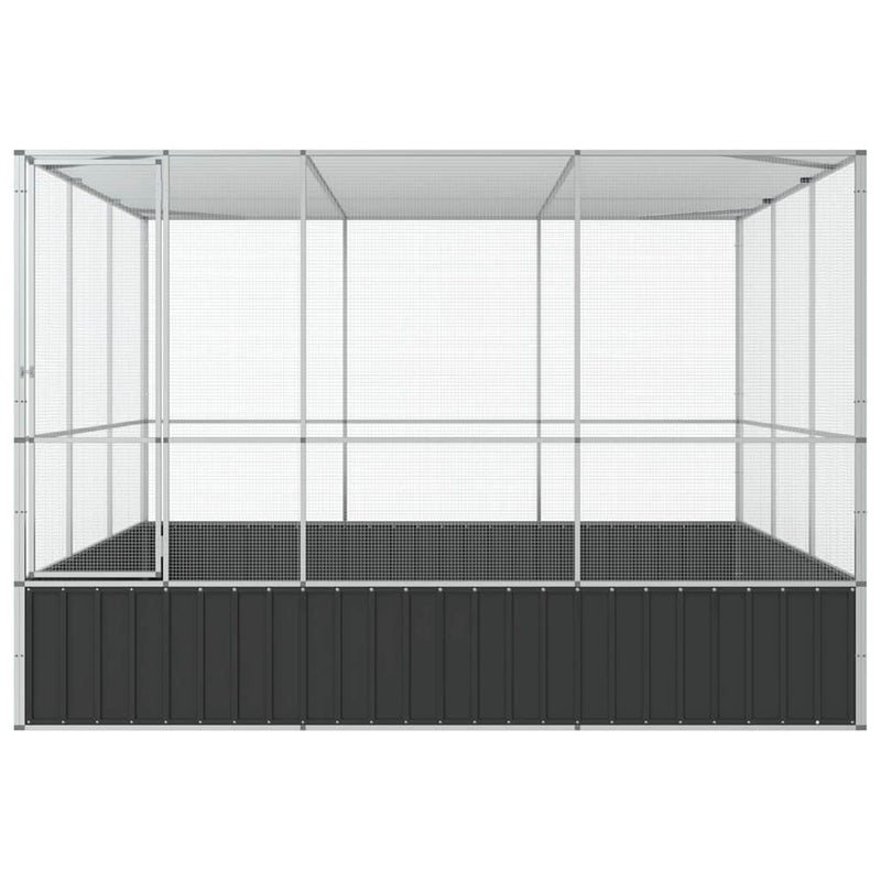 vidaXL Aviary Silver 311x307x212 cm Steel