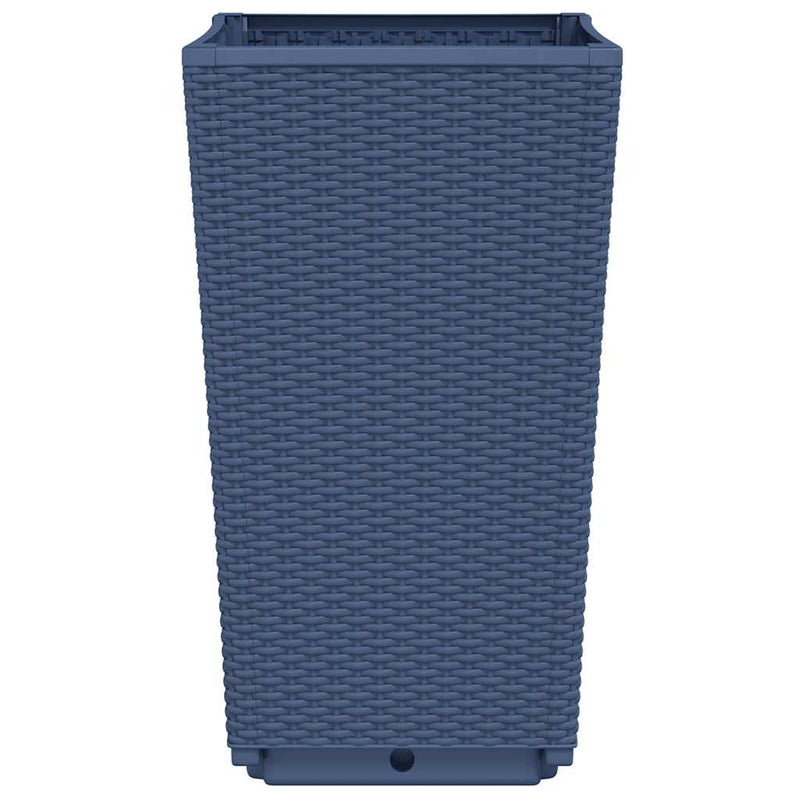 vidaXL Garden Planters 2 pcs Blue Grey 32.5x32.5x57 cm PP