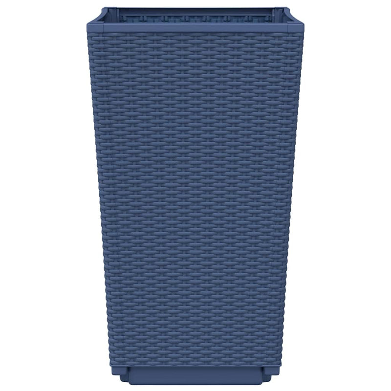 vidaXL Garden Planters 2 pcs Blue Grey 32.5x32.5x57 cm PP