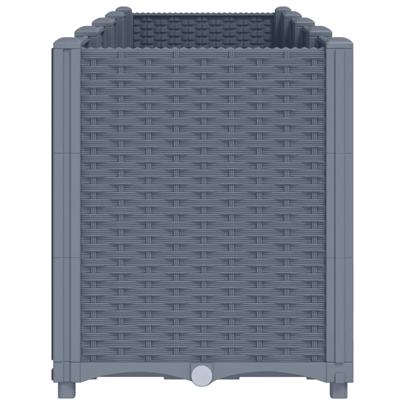 vidaXL Garden Planter Blue Grey 160x40x53 cm PP