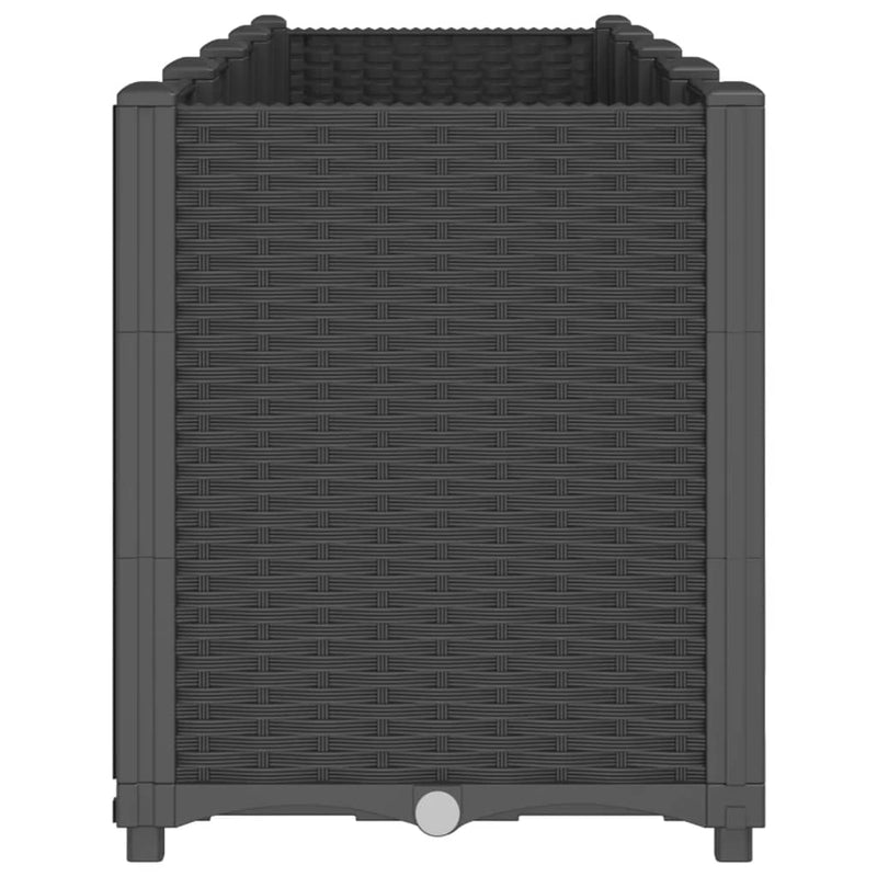 vidaXL Garden Planter Black 160x40x53 cm PP