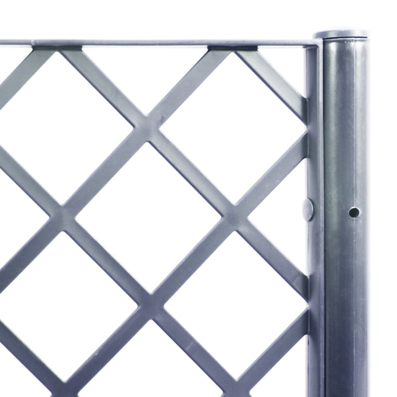 vidaXL Garden Planter with Trellis Blue Grey 120x40x142 cm PP