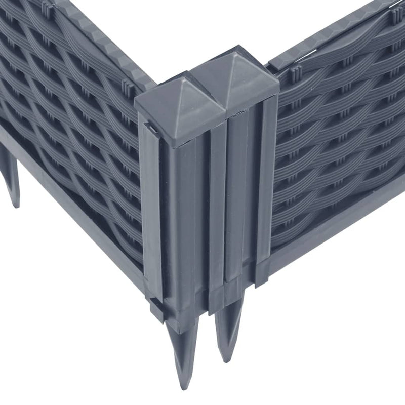 vidaXL Garden Planter with Pegs Blue Grey 42.5x42.5x28.5 cm PP
