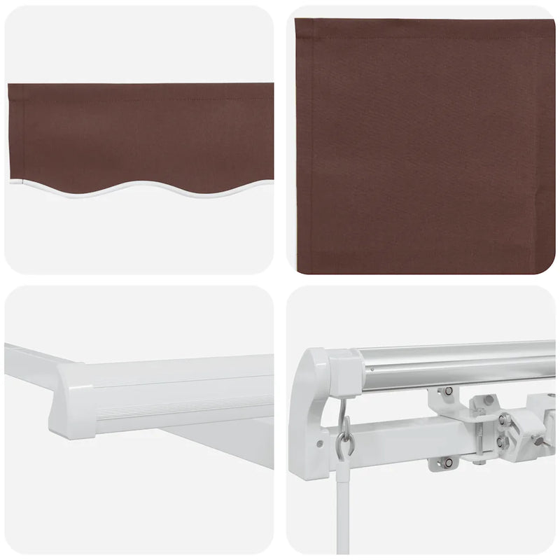 Manual Retractable Awning Brown 300x250 cm