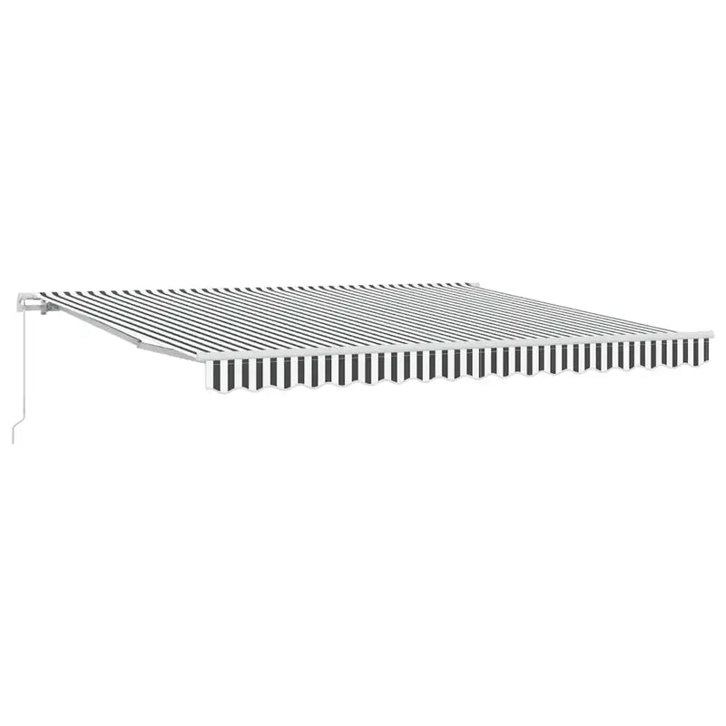 Manual Retractable Awning Anthracite&White 400x300 cm