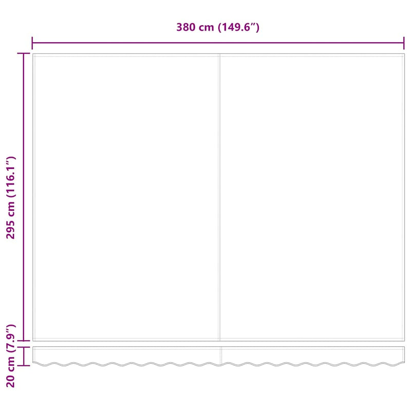 Manual Retractable Awning Anthracite&White 400x300 cm