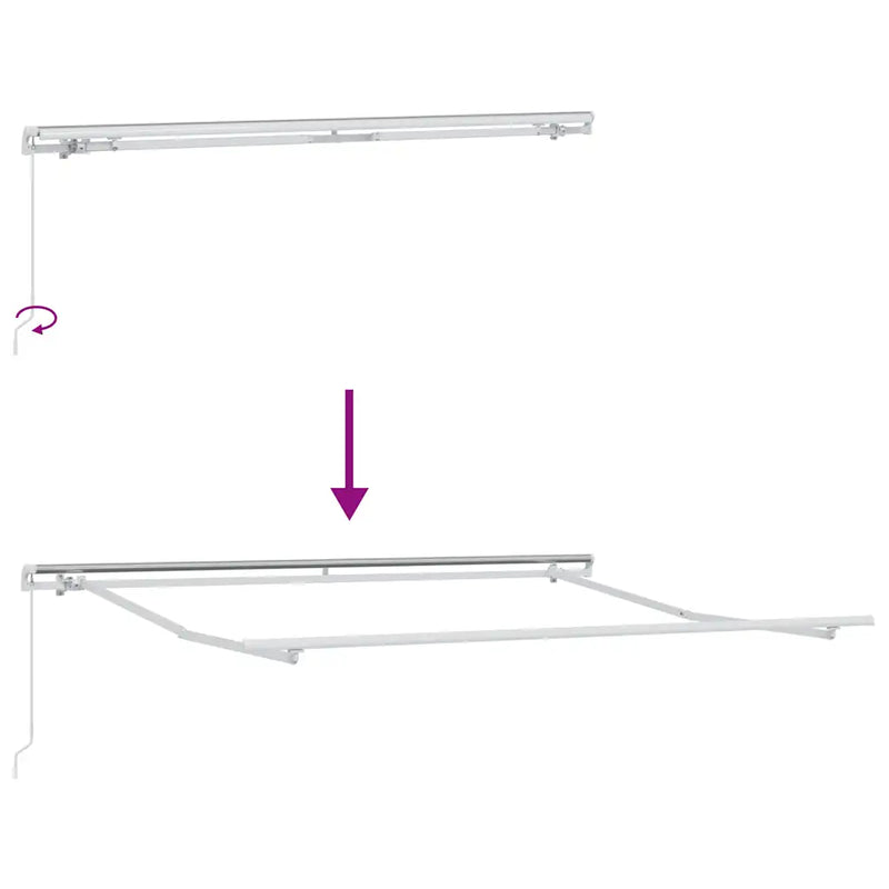 Manual Retractable Awning Anthracite&White 300x250 cm