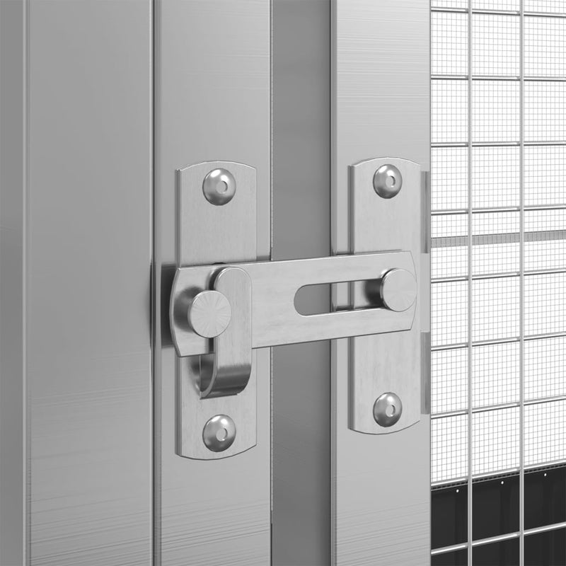 vidaXL Aviary with Extension Silver 626.5x107x212 cm Steel