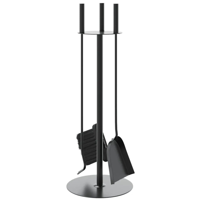 4 Piece Fireplace Tool Set 22x59 cm Steel