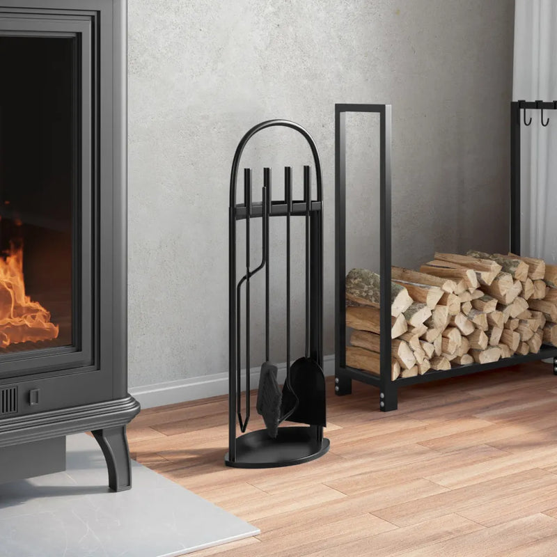 5 Piece Fireplace Tool Set 23x15x66 cm Steel