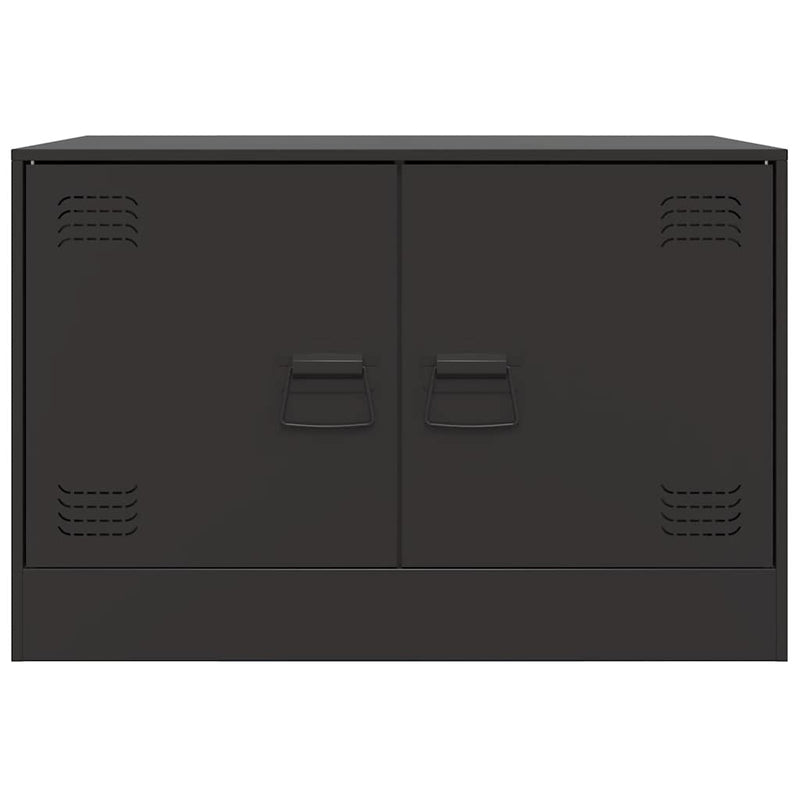 vidaXL TV Cabinets 2pcs Black 67x39x44 cm Steel