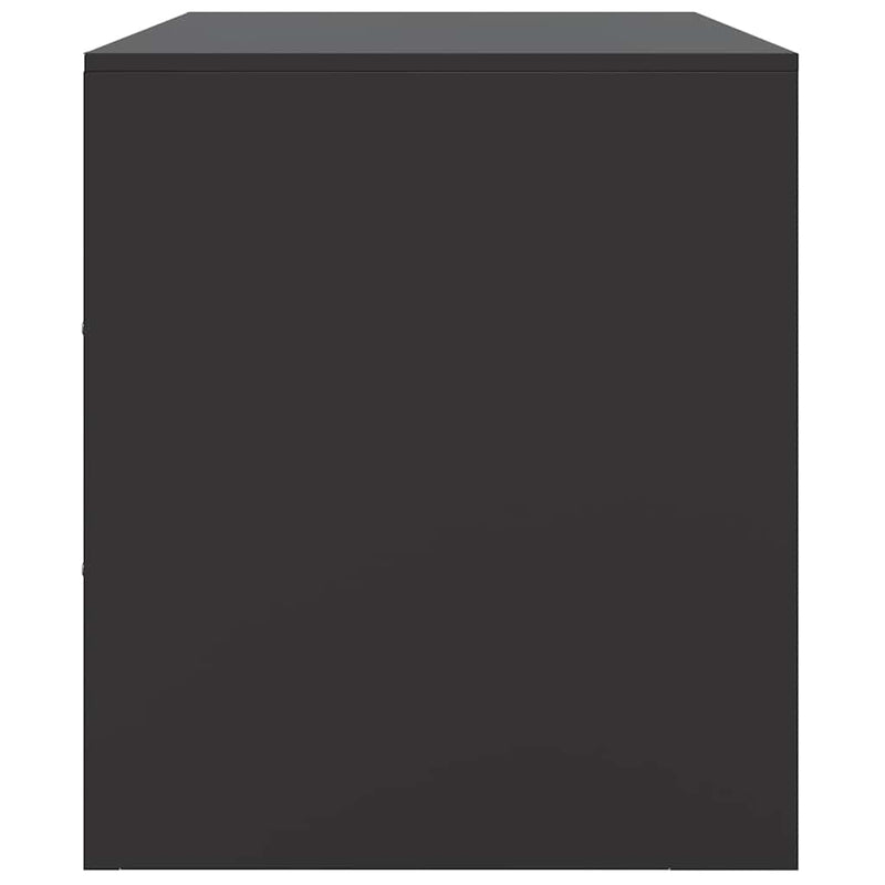 vidaXL TV Cabinets 2pcs Black 67x39x44 cm Steel