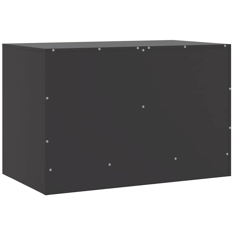 vidaXL TV Cabinets 2pcs Black 67x39x44 cm Steel