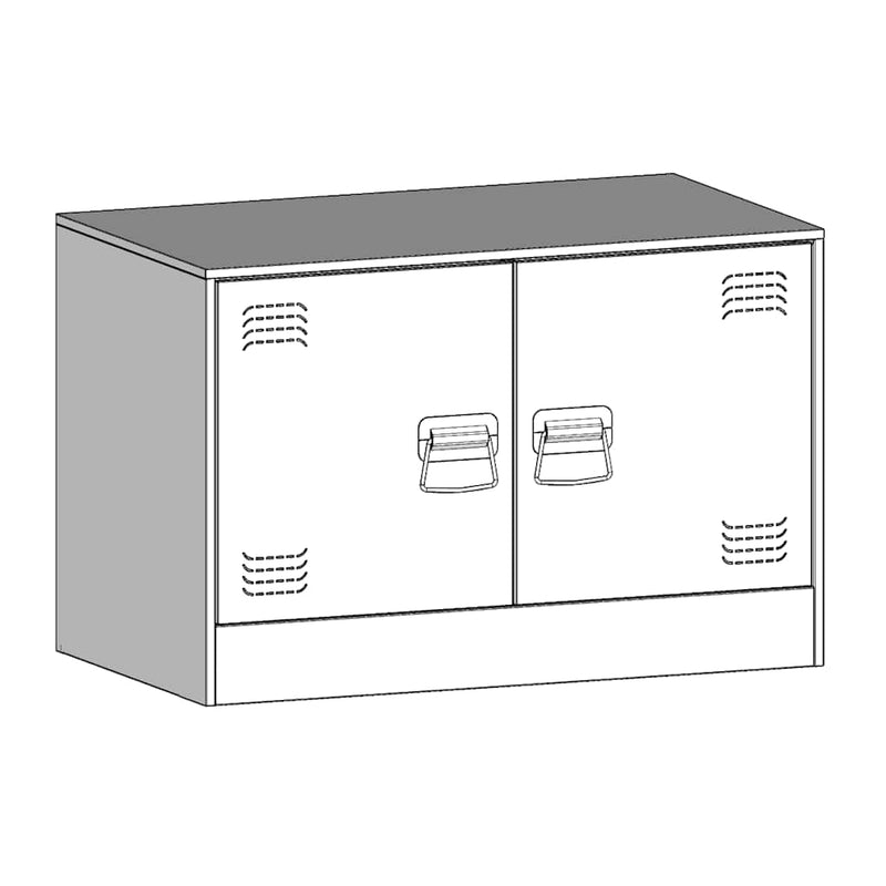 vidaXL TV Cabinets 2pcs Black 67x39x44 cm Steel