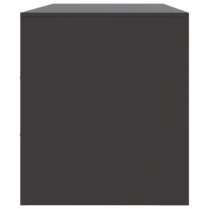 vidaXL TV Cabinet Black 99x39x44 cm Steel