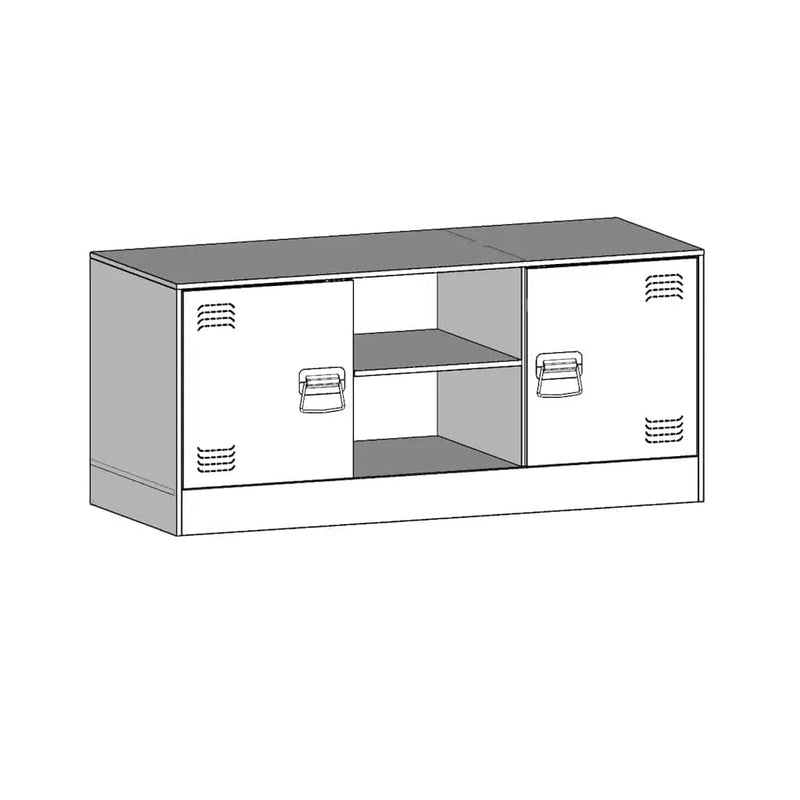 vidaXL TV Cabinet Black 99x39x44 cm Steel