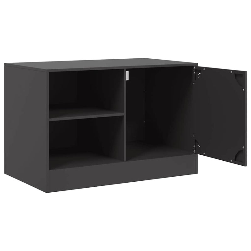vidaXL TV Cabinets 2 pcs Black 67x39x44 cm Steel