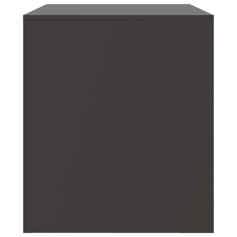 vidaXL TV Cabinets 2 pcs Black 67x39x44 cm Steel