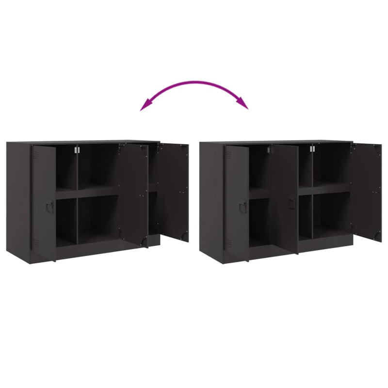 vidaXL Sideboard Black 99x39x73 cm Steel
