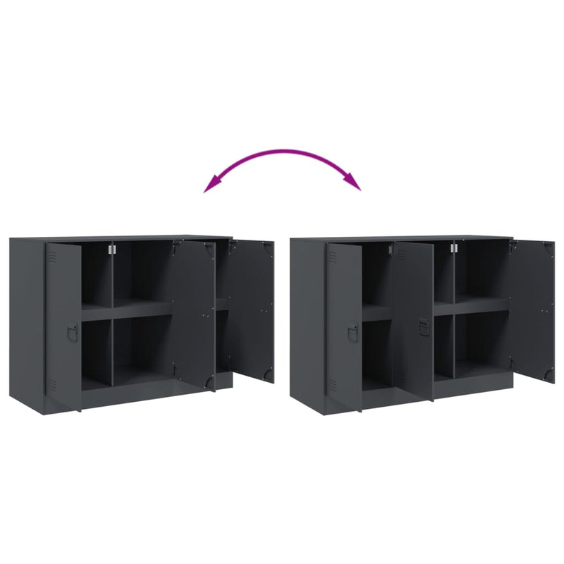 vidaXL Sideboard Anthracite 99x39x73 cm Steel