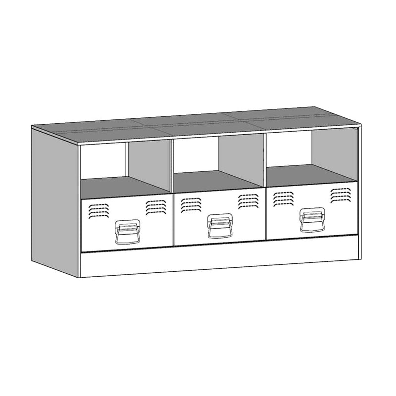 vidaXL TV Cabinet Black 99x39x44 cm Steel