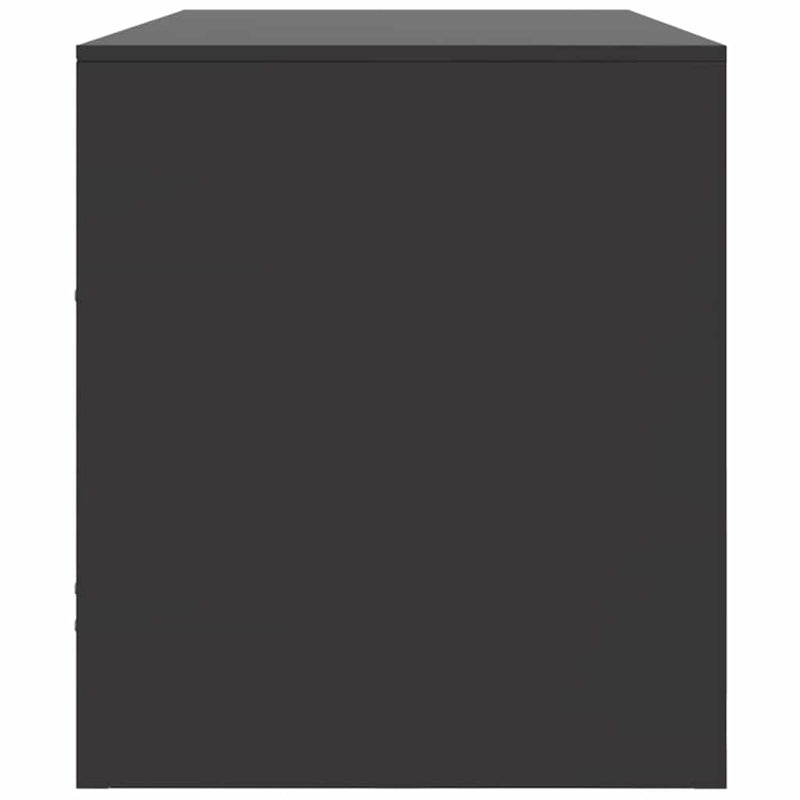 vidaXL TV Cabinet Black 99x39x44 cm Steel