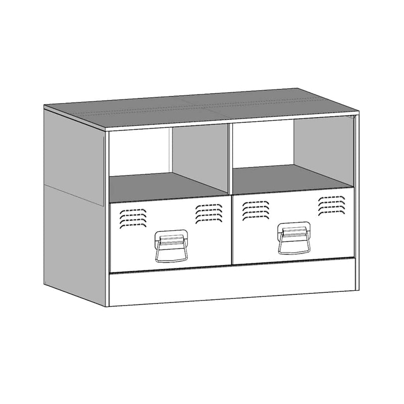 vidaXL TV Cabinets 2 pcs Black 67x39x44 cm Steel