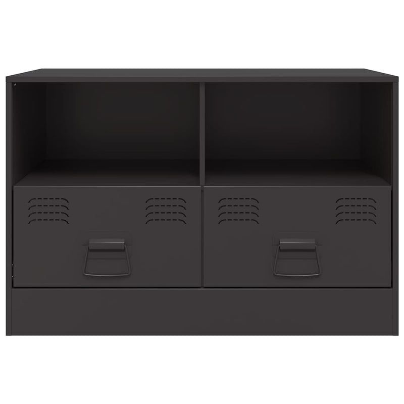 vidaXL TV Cabinets 2 pcs Black 67x39x44 cm Steel