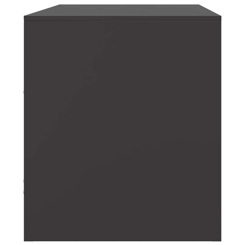 vidaXL TV Cabinets 2 pcs Black 67x39x44 cm Steel