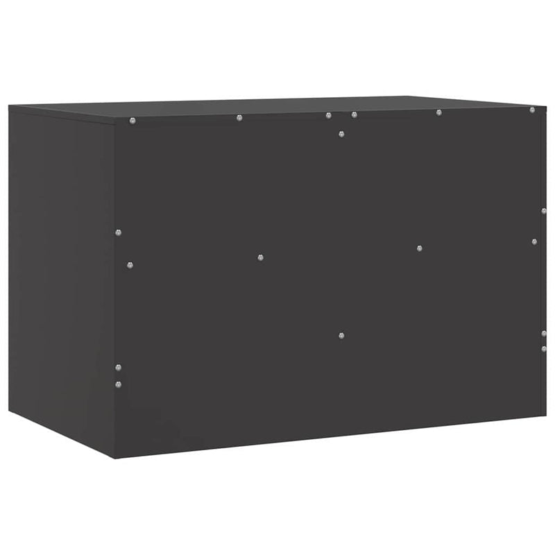 vidaXL TV Cabinets 2 pcs Black 67x39x44 cm Steel