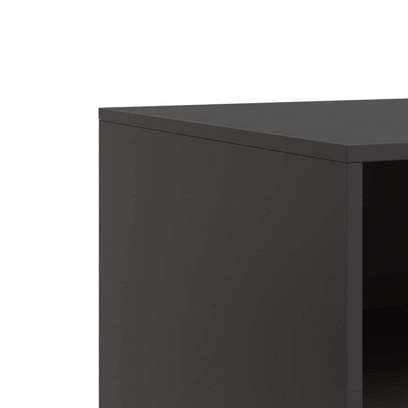 vidaXL TV Cabinets 2 pcs Black 67x39x44 cm Steel