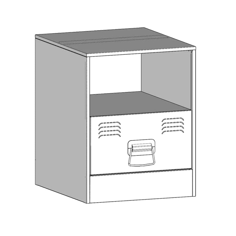 vidaXL Bedside Cabinets 2pcs Black 34.5x39x44 cm Steel